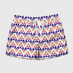 Шорты женские Геометрический узор в виде треугольников, цвет: 3D-принт
