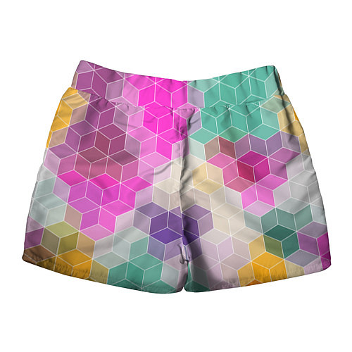 Женские шорты Абстрактный разноцветный узор / 3D-принт – фото 2