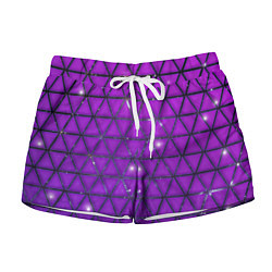 Женские шорты Фиолетовые треугольники