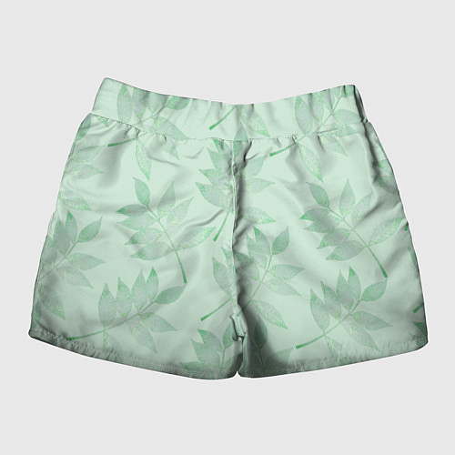 Женские шорты Зеленые листья / 3D-принт – фото 2
