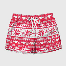 Шорты женские Новогодний уют, цвет: 3D-принт