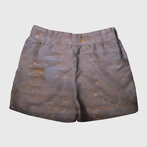 Женские шорты Ржавый металл / 3D-принт – фото 2