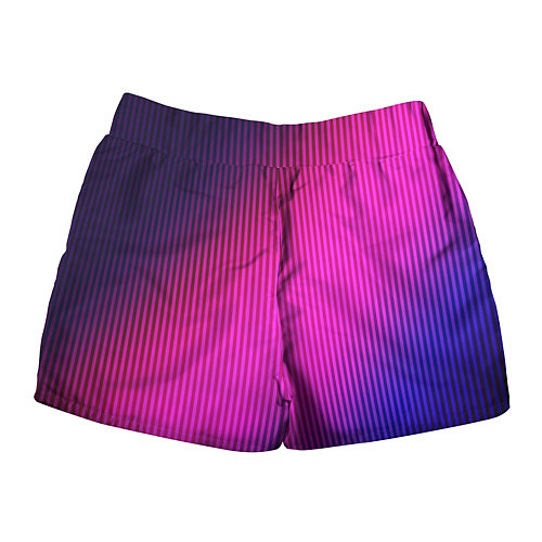 Женские шорты Фиолетово-малиновый градиент / 3D-принт – фото 2