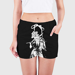 Шорты женские Гинтоки Саката держит меч Гинтама, цвет: 3D-принт — фото 2