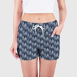 Шорты женские Еловый Лес, цвет: 3D-принт — фото 2