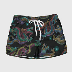 Женские шорты Цветные драконы