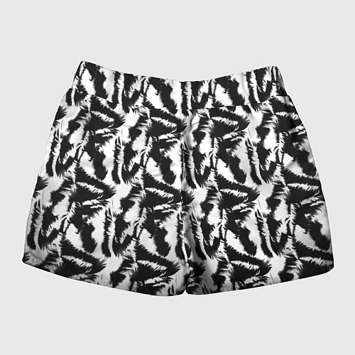 Женские шорты Шкура Белого Тигра / 3D-принт – фото 2