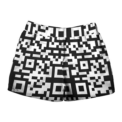 Женские шорты Qr codeкуаркод / 3D-принт – фото 2