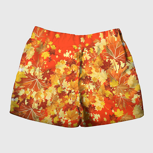 Женские шорты Кленовый листопад / 3D-принт – фото 2
