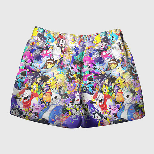 Женские шорты UNDERTALE PATTERN HEROES, ВСЕ ГЕРОИ ИГРЫ / 3D-принт – фото 2
