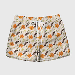 Шорты женские Осенний пейзаж, цвет: 3D-принт