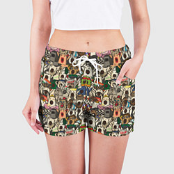 Шорты женские Ничоси - Nichosi, цвет: 3D-принт — фото 2