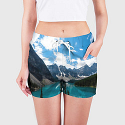 Шорты женские КанадаБанф, цвет: 3D-принт — фото 2