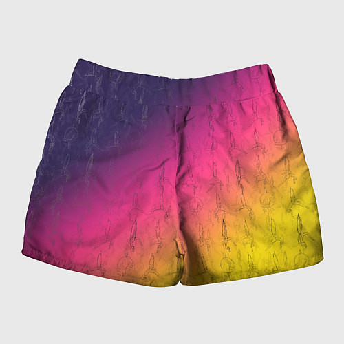 Женские шорты Паттерн с воздушной гимнастикой / 3D-принт – фото 2