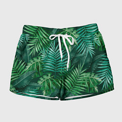 Шорты женские Tropical plants pattern, цвет: 3D-принт