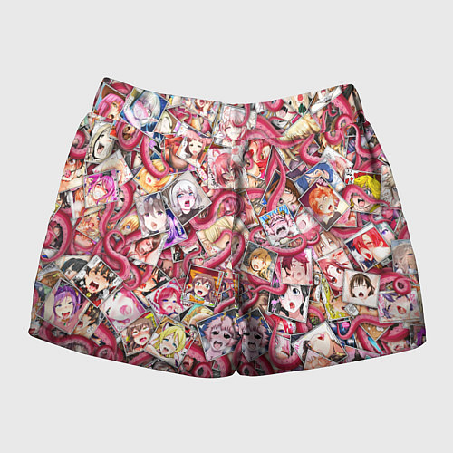Женские шорты Ахегао с щупальцами в цвете / 3D-принт – фото 2