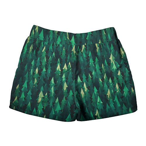 Женские шорты Еловый лес spruce forest / 3D-принт – фото 2