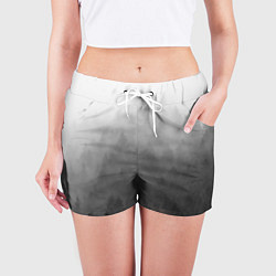 Шорты женские Темный лес - туман, цвет: 3D-принт — фото 2