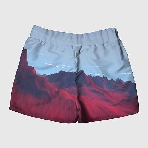 Женские шорты Красный песок / 3D-принт – фото 2