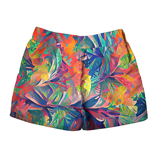 Женские шорты Летний тропический принт / 3D-принт – фото 2