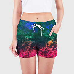 Шорты женские Извержение вулкана Текстура камня, цвет: 3D-принт — фото 2