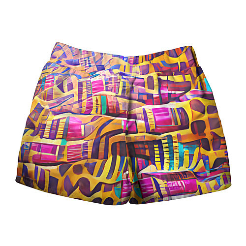 Женские шорты Африканские яркие мотивы / 3D-принт – фото 2