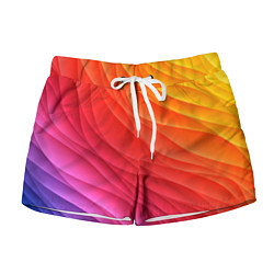 Женские шорты Разноцветные цифровые волны