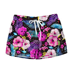 Шорты женские Floral pattern Summer night Fashion trend, цвет: 3D-принт