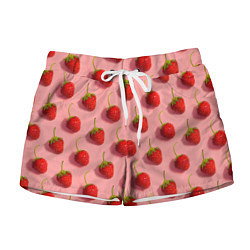 Шорты женские Strawberry Pattern, цвет: 3D-принт