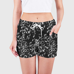 Шорты женские Абстрактный узор в темных серых тонах, цвет: 3D-принт — фото 2