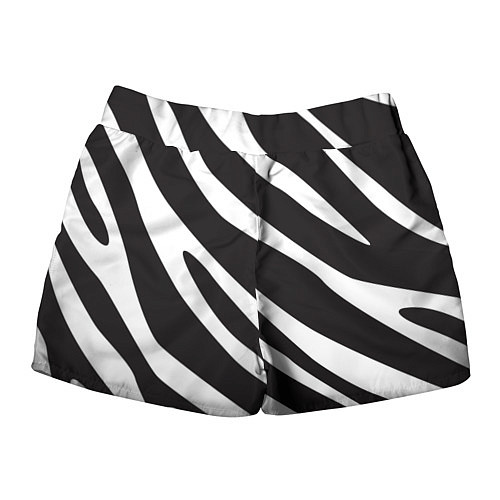 Женские шорты Анималистичный рисунок зебра / 3D-принт – фото 2