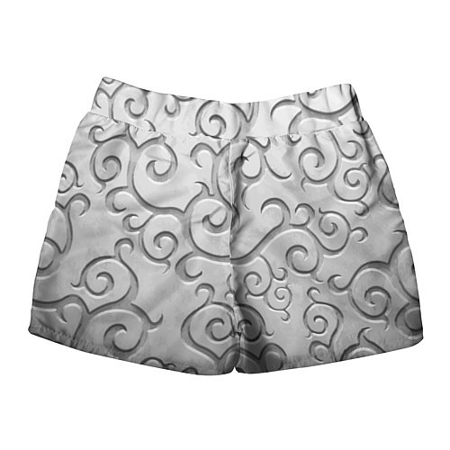 Женские шорты Ажурный орнамент на поверхности металла / 3D-принт – фото 2