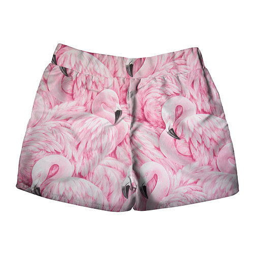 Женские шорты Pink Flamingos / 3D-принт – фото 2