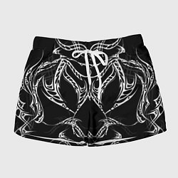 Шорты женские Татуировки на теле, цвет: 3D-принт