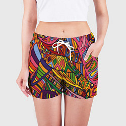 Шорты женские Психоделический узор, цвет: 3D-принт — фото 2