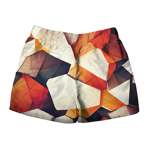 Женские шорты Объёмная геометрическая абстракция / 3D-принт – фото 2