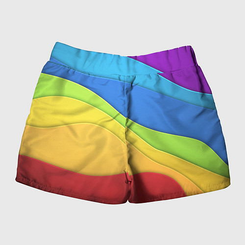 Женские шорты Семь цветов радуги / 3D-принт – фото 2