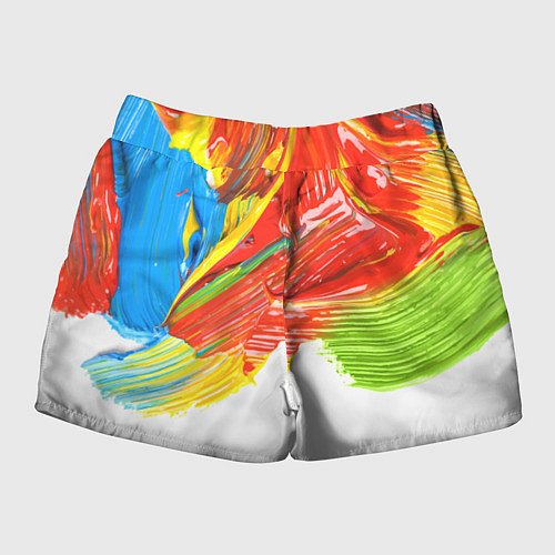 Женские шорты Смелые мазки масляной краски / 3D-принт – фото 2