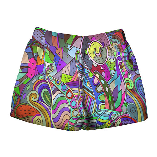 Женские шорты Детский красочный узор / 3D-принт – фото 2