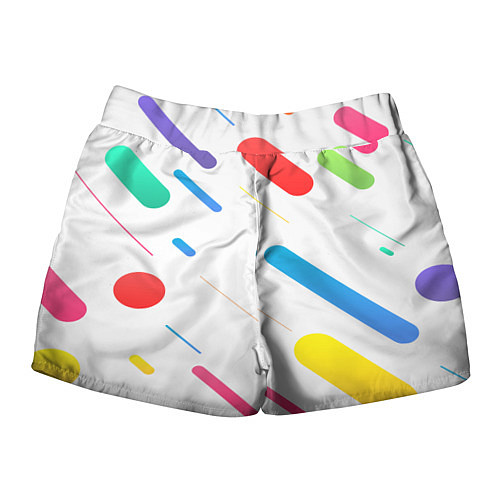 Женские шорты Разноцветные круги и полосы / 3D-принт – фото 2