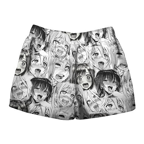 Женские шорты Девушки из Ахегао / 3D-принт – фото 2