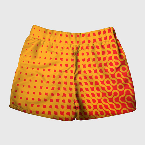 Женские шорты Оранжевая абстракция / 3D-принт – фото 2