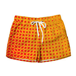Женские шорты Оранжевая абстракция