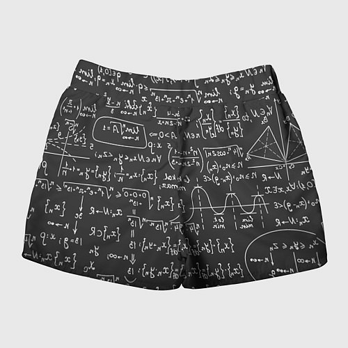 Женские шорты Геометрические формулы / 3D-принт – фото 2