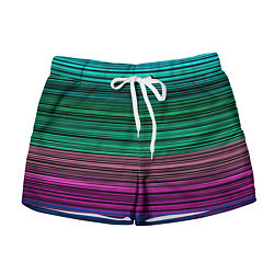 Женские шорты Разноцветные неоновые шелковые нити