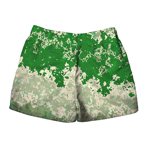 Женские шорты Абстракция в зелёных тонах / 3D-принт – фото 2