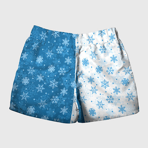 Женские шорты Красивые снежинки / 3D-принт – фото 2