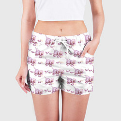 Шорты женские Чеснок с зубчиками - паттерн, цвет: 3D-принт — фото 2