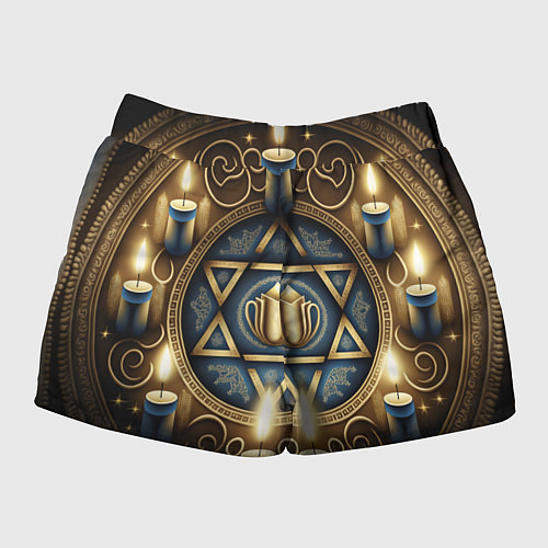 Женские шорты Ханука праздник огней / 3D-принт – фото 2
