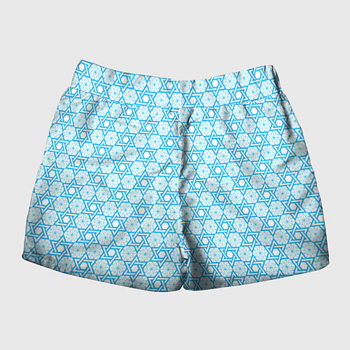 Женские шорты Израильский узор для Хануки / 3D-принт – фото 2